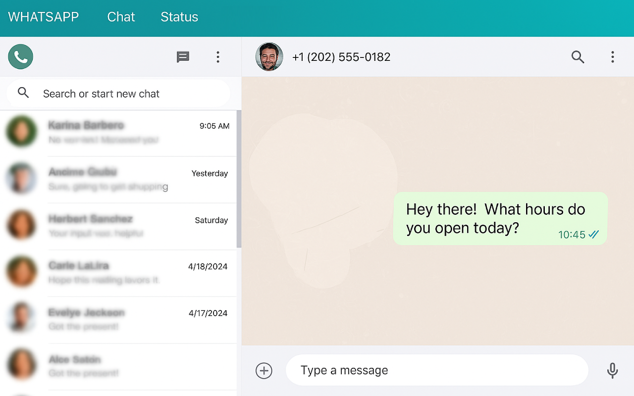 WhatsApp Web opening